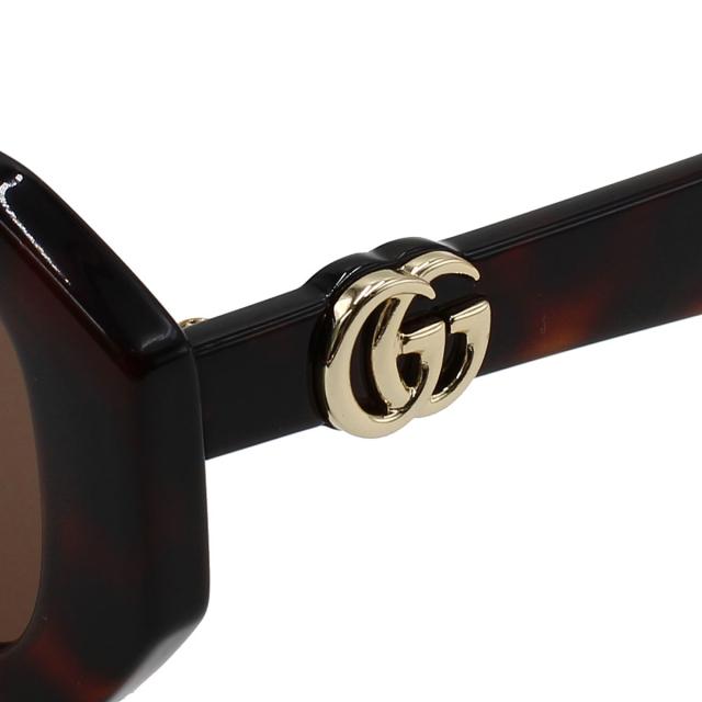 グッチ GUCCI サングラス グローバルフィット GG1535S-002 スクエア型 レクタングル型 レディース ハバナ+ブラウン 紫外線対策 サングラ_3