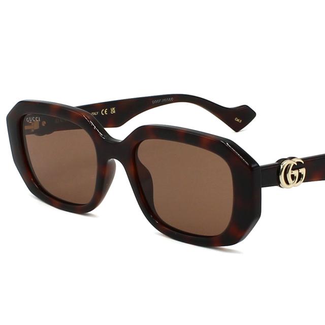 グッチ GUCCI サングラス グローバルフィット GG1535S-002 スクエア型 レクタングル型 レディース ハバナ+ブラウン 紫外線対策 サングラ_6