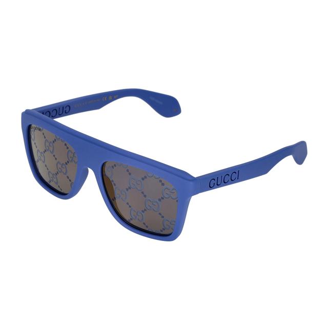 グッチ GUCCI サングラス アイウェア UVカット GG1570S-004 ウェリントン型 メンズ グレー+ブルー 紫外線対策 サングラス ブランド 人気