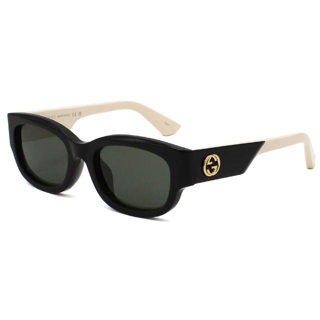 グッチ GUCCI サングラス アジアンフィット UVカット アイウェア スクエア GG1667SK-001 メンズ レディース ブラック+グレー 国内正規品