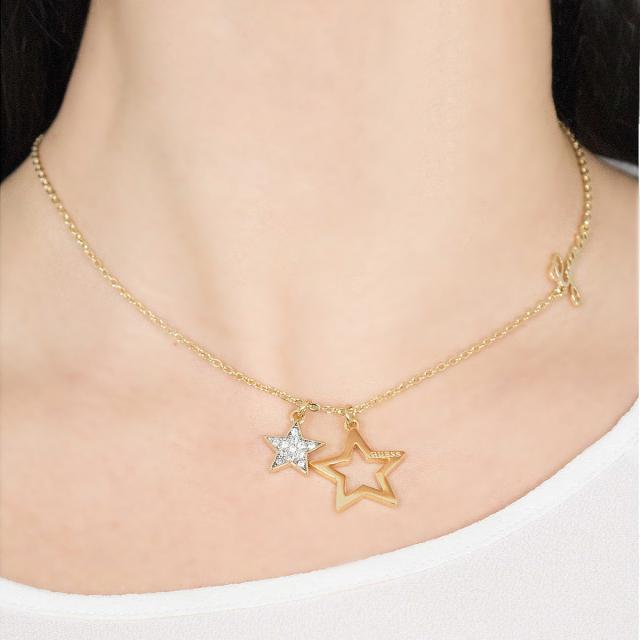 ゲス アクセサリー ネックレス ピアス 星 スター ゴールド クリスマス 誕生日 ホワイトデー プレゼント ギフト ゲス レディース ネックレス ピアス セット アクセサリー ゴールド 星 スター クリスマス ホワイトデー 誕生日 プレゼント