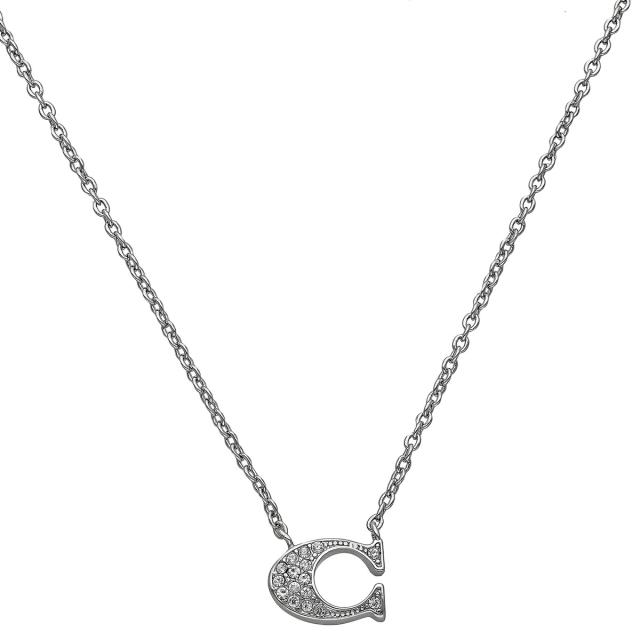 コーチ COACH ネックレス アクセサリー シルバー Cロゴ レディース ギフト プレゼント 誕生日 クリスマス 91433 SLV コーチ ネックレス アクセサリー 誕生日 バースデー クリスマス ホワイトデー 記念日_1