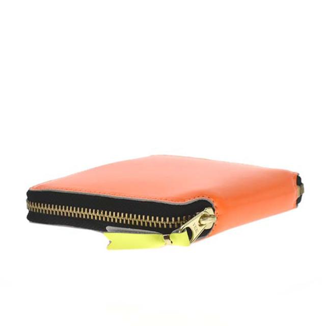 【※アウトレット※】コムデギャルソン COMME des GARCONS 二つ折り財布 ラウンドファスナー SA2100SF SUPER FLUO スーパーフロー LIGHT ORANGE 蛍光オレンジ 折りたたみ財布 レザー 本革 ブランド プレゼント コムデギャルソン 折りたたみ 財布 人気 二つ折り財布ブランド_2