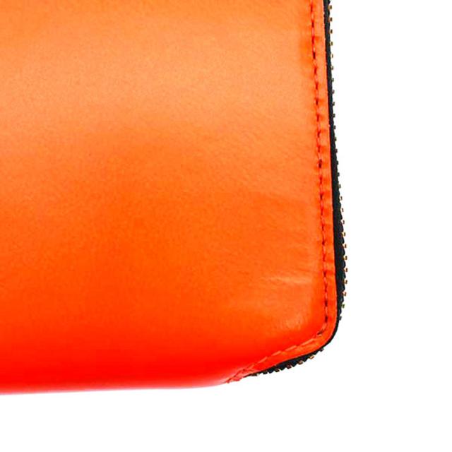 【※アウトレット※】コムデギャルソン COMME des GARCONS 二つ折り財布 ラウンドファスナー SA2100SF SUPER FLUO スーパーフロー LIGHT ORANGE 蛍光オレンジ 折りたたみ財布 レザー 本革 ブランド プレゼント コムデギャルソン 折りたたみ 財布 人気 二つ折り財布ブランド_6