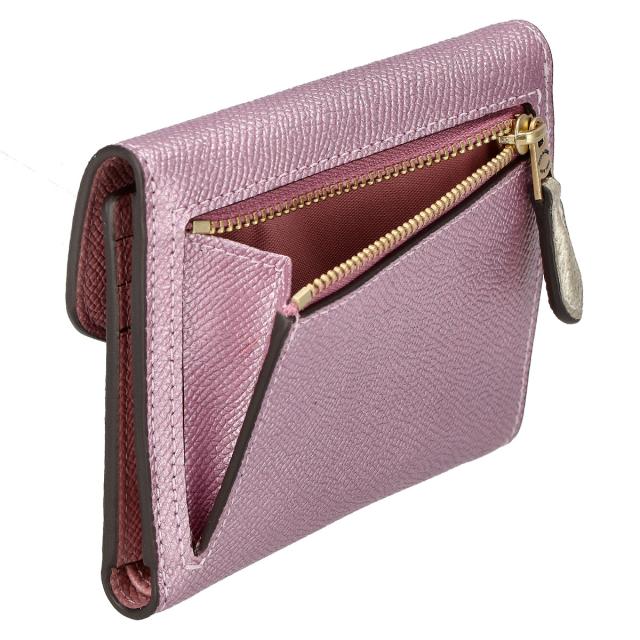 コーチ COACH 財布 小銭入れ付き 三つ折り財布 C7210 B4OR1 CBK MTLC WYN SM WAL ロゴ メタリックピンク+マルチカラー 財布 使いやすい_4