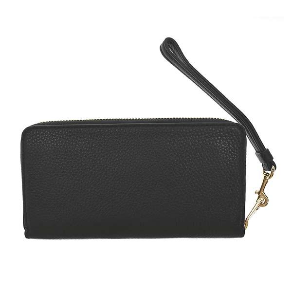 コーチ ファクトリー アウトレット COACH FACTORY 財布 長財布 ラウンドファスナー長財布 ストラップ付き C4451 IMBLK ブラック 財布 ラウンドファスナー 大容量 ブランド プレゼント コーチアウトレット 長財布 ブランド 人気 ラウンドファスナー_1