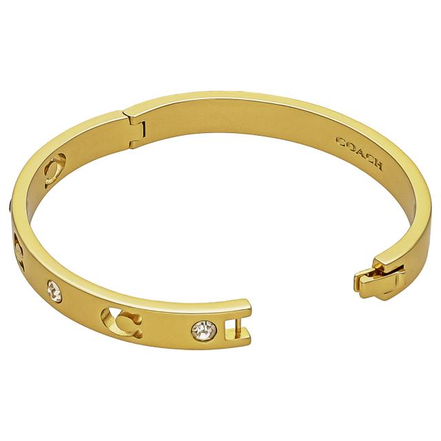 コーチ COACH アクセサリー ブレスレット バングルブレスレット 37440616 GLD B シグネチャー レディース メンズ ゴールド coach バング_1