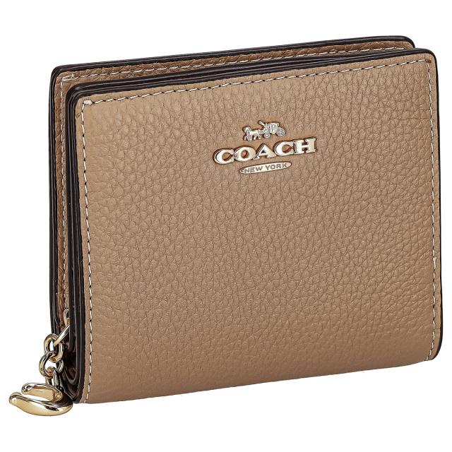 コーチファクトリー COACH FACTORY 財布 二つ折り財布 折りたたみ財布 小銭入れ付き C2862 IMTAU スナップ ウォレット レディース トープ