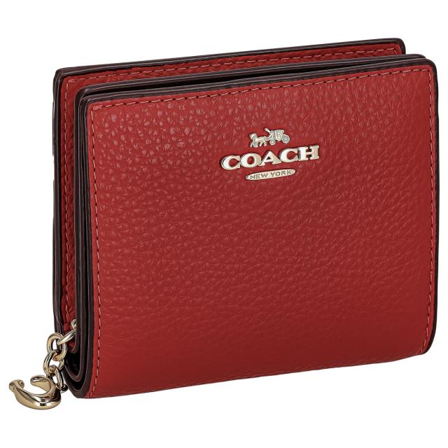 コーチファクトリー COACH FACTORY 財布 二つ折り財布 折りたたみ財布 小銭入れ付き C2862 IMUP7 レディース ボールドレッド 財布 使いや