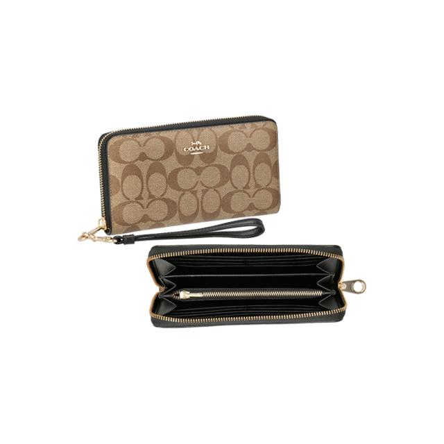 コーチファクトリー COACH FACTORY 財布 長財布 ラウンドファスナー長財布 小銭入れ付き C4452 IMCBI レディース ブラウン 二つ折り長財_1