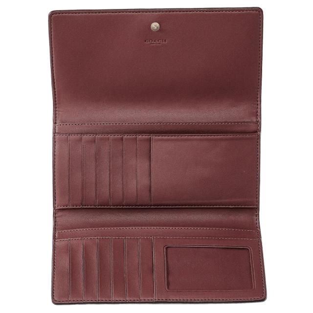 コーチ ファクトリー COACH FACTORY アウトレット 財布 長財布 C5966 IMW6S SIGNATURE SLIM レディース ブラウン系+カーキ 二つ折り長財_3