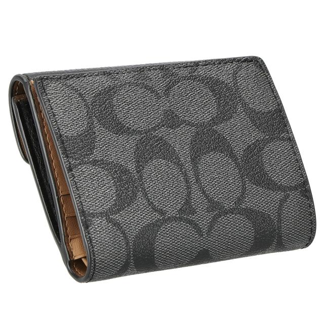 コーチ ファクトリー COACH FACTORY アウトレット 財布 二つ折り財布 C7805 SVTSQ レディース グレー+ブラック系 財布 使いやすい ブラン_2