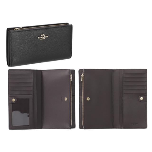 コーチ ファクトリー COACH FACTORY アウトレット 財布 長財布 C8329 IMBLK レディース メンズ ブラック 二つ折り長財布 ブランド 財布_1