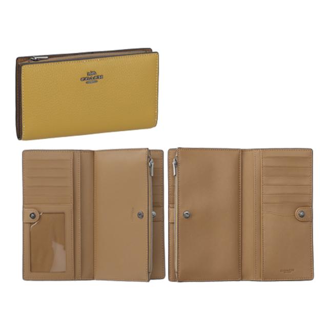 コーチ ファクトリー COACH FACTORY アウトレット 財布 長財布 C8329 QBMWQ レディース メンズ イエロー系 二つ折り長財布 ブランド 財布_1