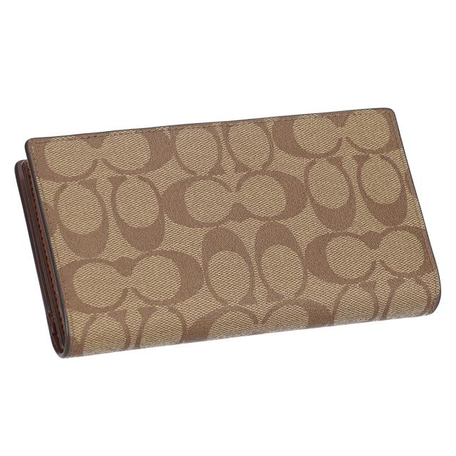コーチ ファクトリー COACH FACTORY アウトレット 財布 長財布 C8714 IME74 レディース メンズ カーキブラウン系 二つ折り長財布 ブラン_2