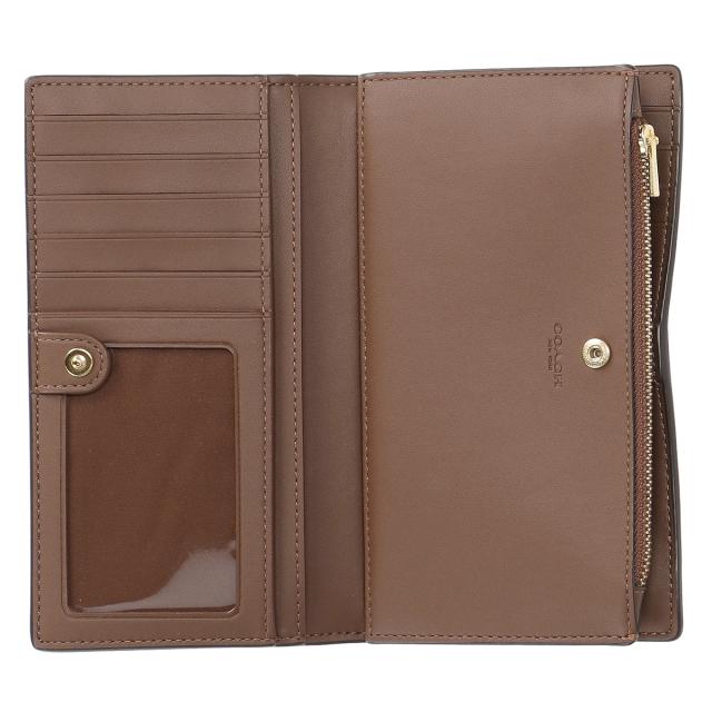 コーチ ファクトリー COACH FACTORY アウトレット 財布 長財布 C8714 IME74 レディース メンズ カーキブラウン系 二つ折り長財布 ブラン_3