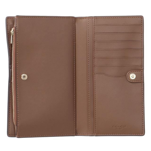 コーチ ファクトリー COACH FACTORY アウトレット 財布 長財布 C8714 IME74 レディース メンズ カーキブラウン系 二つ折り長財布 ブラン_4