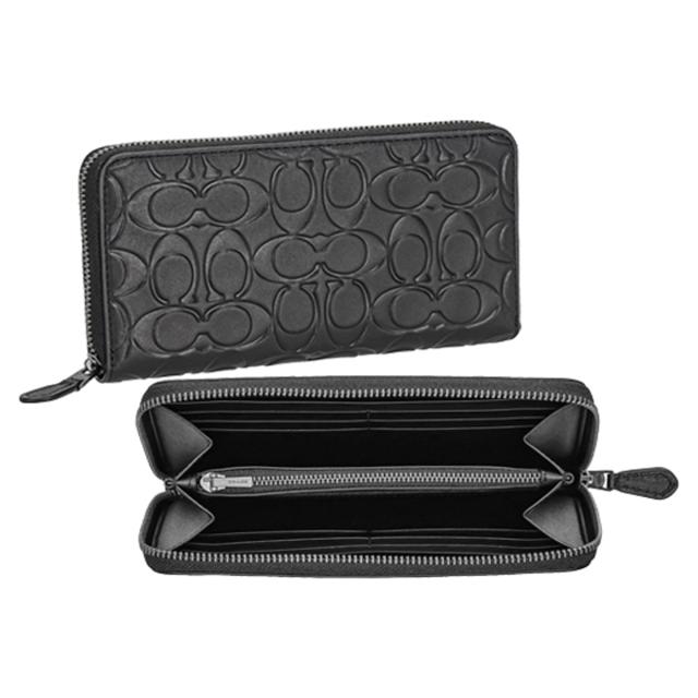 コーチファクトリー COACH FACTORY アウトレット 財布 長財布 ラウンドファスナー長財布 小銭入れ付き CE551 QB BK レディース メンズ 二_1