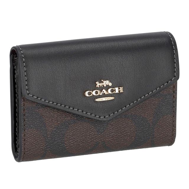 コーチ ファクトリー COACH FACTORY アウトレット カードケース 名刺入れ CH202 IMAA8 シグネチャー フラップ レディース カードケース