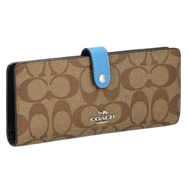 コーチファクトリー COACH FACTORY 財布 長財布 小銭入れなし CH414 SVVRF レディース メンズ ブラウン 二つ折り長財布 ブランド 財布 お