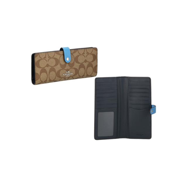 コーチファクトリー COACH FACTORY 財布 長財布 小銭入れなし CH414 SVVRF レディース メンズ ブラウン 二つ折り長財布 ブランド 財布 お_1
