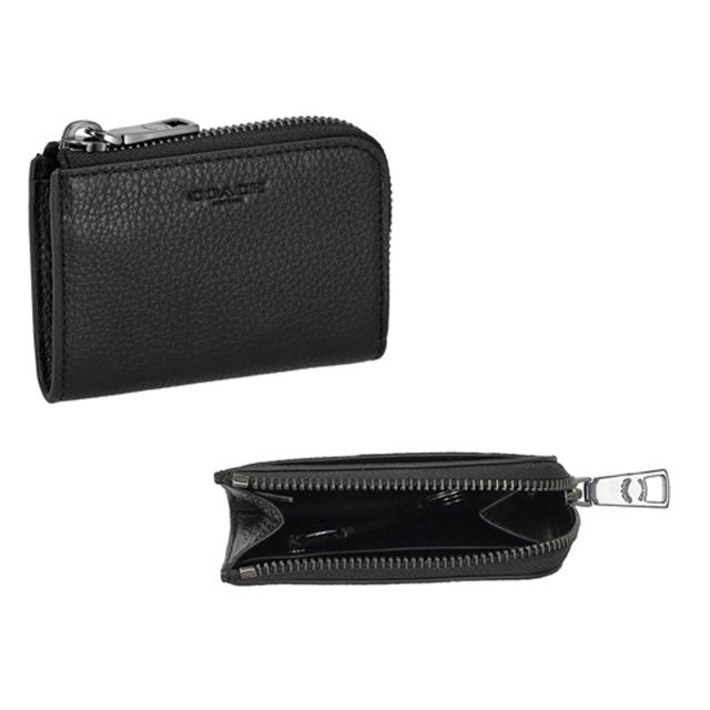 コーチ ファクトリー アウトレット COACH FACTORY 財布 コインケース 小銭入れ キーリング付き CW358 QB/BK メンズ ブラック 財布 小銭入_1