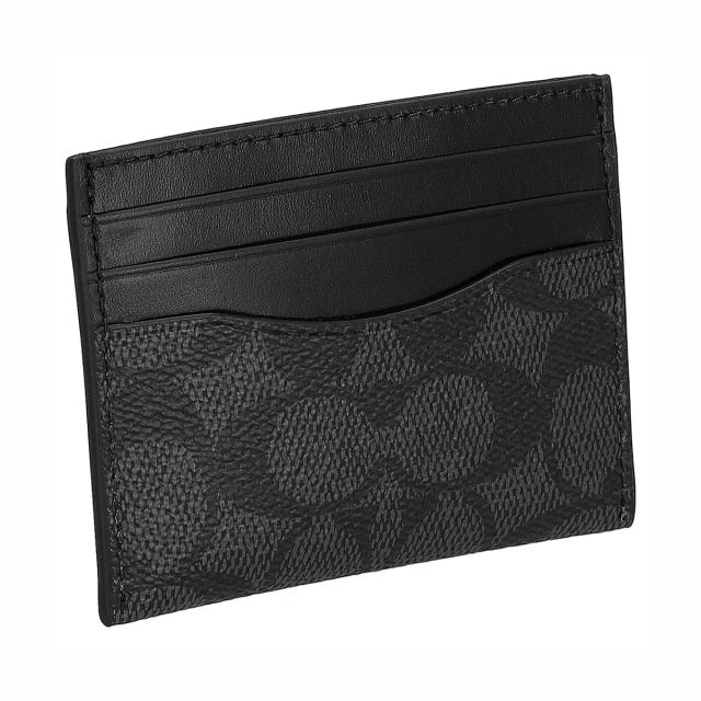 コーチファクトリー COACH FACTORY カードケース 名刺入れ エンベロープカードホルダー CW366/MI5 メンズ ダークグレー+ブラック カード