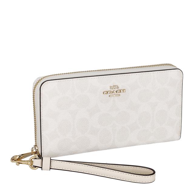 コーチ ファクトリー アウトレット COACH FACTORY 財布 長財布 ラウンドファスナー長財布 小銭入れ付き CW778 IMXU5 レディース ホワイト