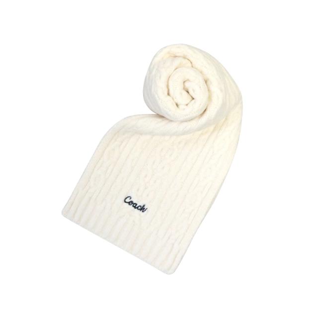 コーチ COACH マフラー ストール ウール混 CCL89-CHK レディース メンズ ユニセックス オフホワイト系 マフラー ブランド 防寒 人気 贈り