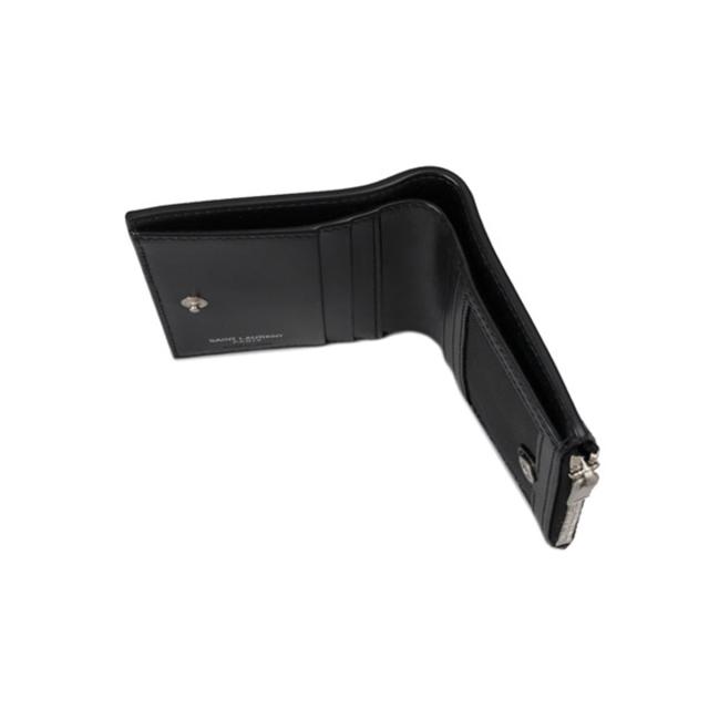 サンローラン SAINT LAURENT 財布 二つ折り財布 折りたたみ財布 小銭入れ付き 575726 0SX0E 1000 WALLET レディース ブラック 財布 使い_3