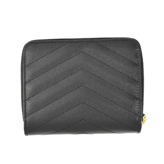 サンローラン SAINT LAURENT 財布 二つ折り財布 折りたたみ財布 小銭入れ付き 668288 BOW01 1000 レディース ブラック 財布 使いやすい_1