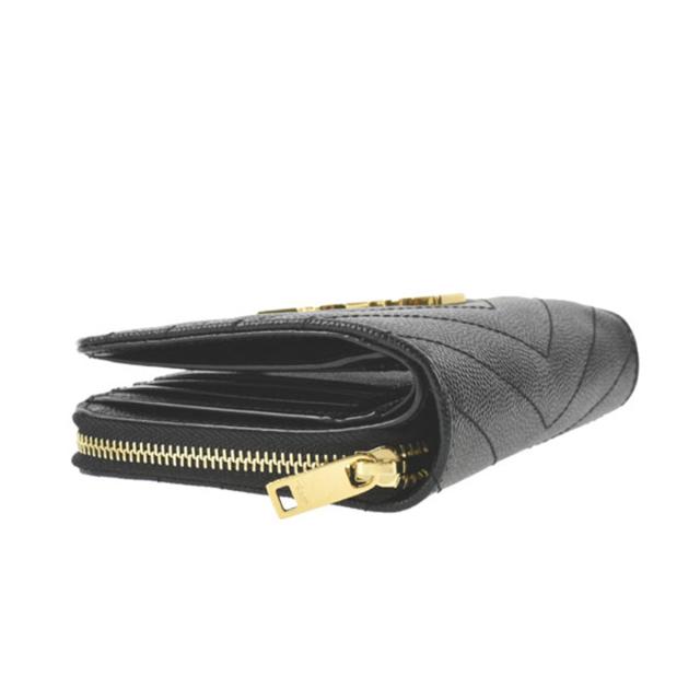 サンローラン SAINT LAURENT 財布 二つ折り財布 折りたたみ財布 小銭入れ付き 668288 BOW01 1000 レディース ブラック 財布 使いやすい_2