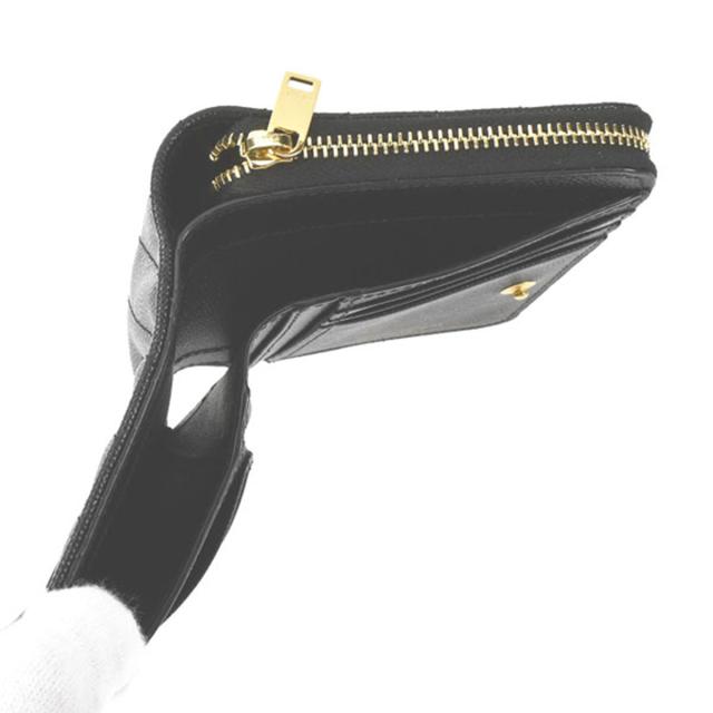 サンローラン SAINT LAURENT 財布 二つ折り財布 折りたたみ財布 小銭入れ付き 668288 BOW01 1000 レディース ブラック 財布 使いやすい_4