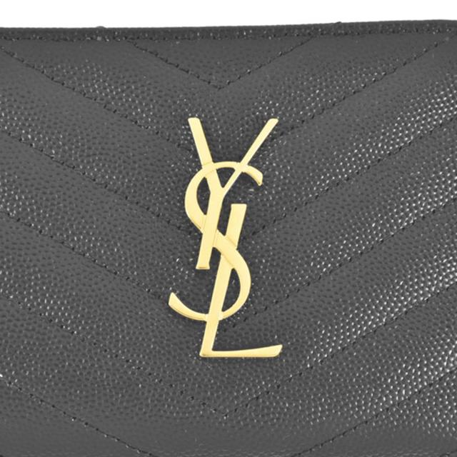 サンローラン SAINT LAURENT 財布 二つ折り財布 折りたたみ財布 小銭入れ付き 668288 BOW01 1000 レディース ブラック 財布 使いやすい_6
