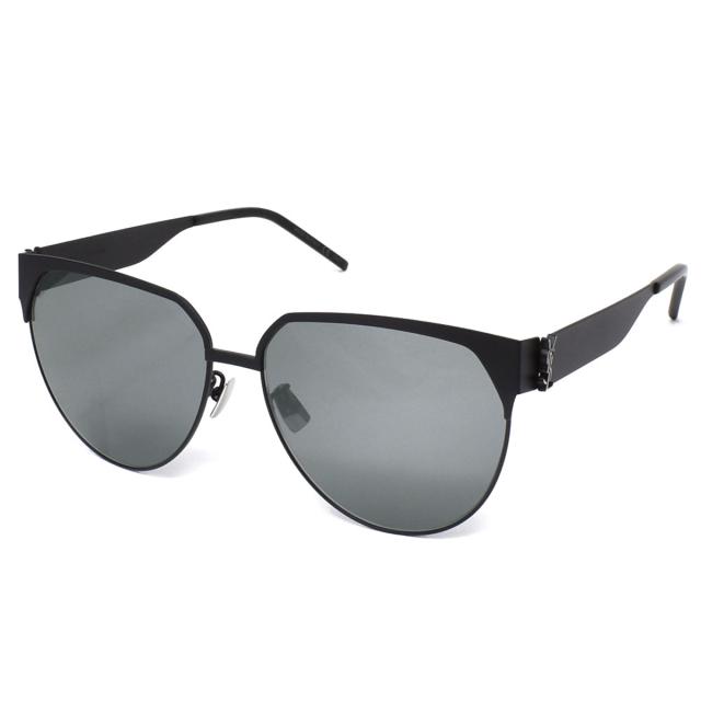 サンローラン SAINT LAURENT サングラス アジアンフィット マット UVカット SL M43F 002 メンズ レディース ユニセックスサングラス ブラ
