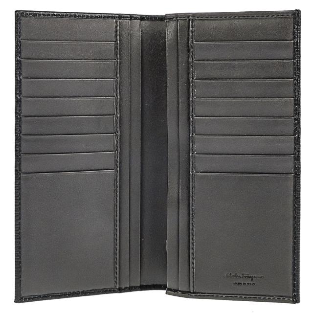 フェラガモ Ferragamo 財布 長財布 小銭入れ付き 66A069 733359 ガンチーニ NER/D.RAIN ブラック 二つ折り長財布 ブランド 財布 おしゃれ_3