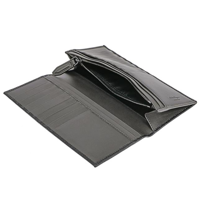 フェラガモ Ferragamo 財布 長財布 小銭入れ付き 66A069 733359 ガンチーニ NER/D.RAIN ブラック 二つ折り長財布 ブランド 財布 おしゃれ_4
