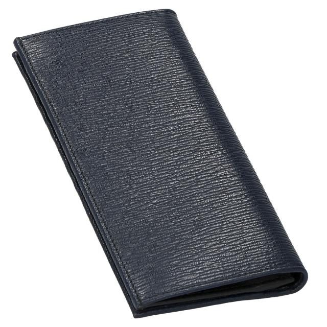 フェラガモ Ferragamo 財布 長財布 小銭入れ付き 66A069 744862 ガンチーニ DEEP OCEAN/NER ネイビー系 二つ折り長財布 ブランド 財布 お_2
