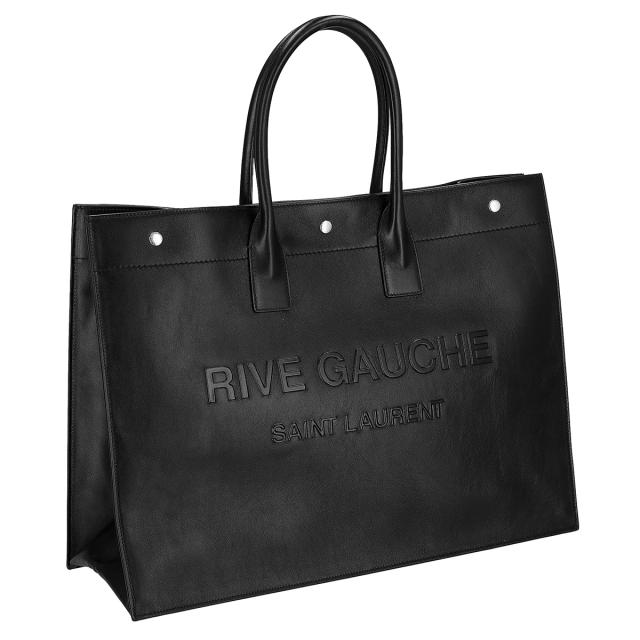 サンローラン Saint Laurent バッグ トートバッグ 587273 CWTFE 1000 RIVE GAUCHE リヴ ゴーシュ メンズ ブラック 本革 レザー トート 人