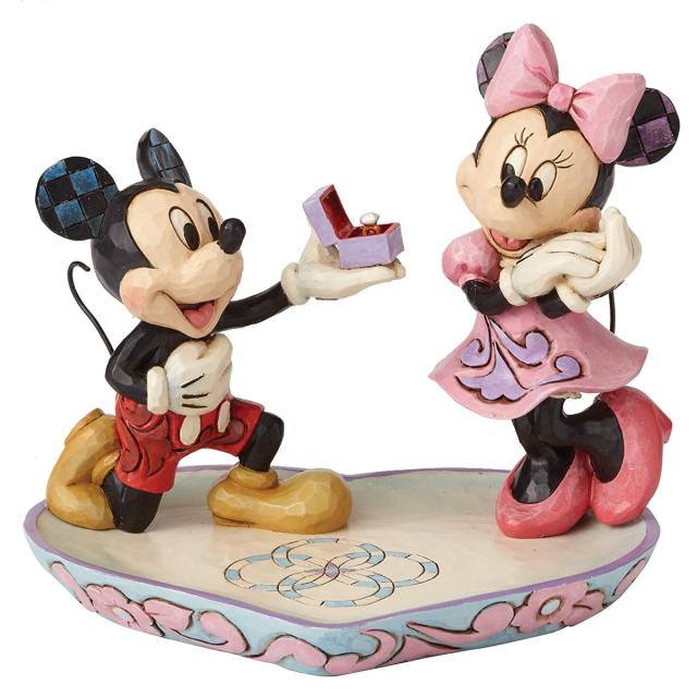ジムショア Jim Shore ディズニー トラディション Disney Traditions ミッキー＆ミニー リングディッシュ 4055436 フィギュア 置物 人気 おしゃれ インテリア プレゼント 贈り物 クリスマス ディズニー 置物 婚約 お祝い ギフト プレゼント 女性