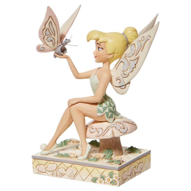 Jim Shore ディズニー トラディション Disney Traditions ティンカーベル ホワイトウッドランド フィギュア 置物 6008994 ピーターパン 雑貨 ティンカー・ベル ピーターパン 蝶 クリスマスプレゼント ティンカーベル 置物 インテリア 玄関 人気 クリスマスプレゼント_1