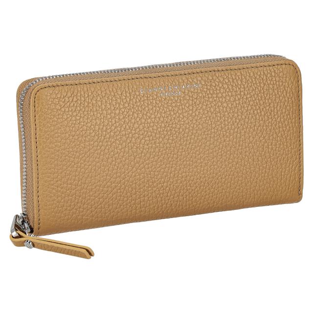 ジャンニキアリーニ GIANNI CHIARINI 財布 長財布 ラウンドファスナー長財布 PF 5042 GRN NATUR ベージュブラウン系二つ折り長財布 ブラ
