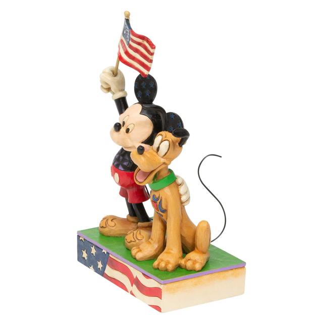 ディズニートラディション ジムショア ミッキー プルート アメリカンフラッグ ジム ショア Jim Shore Disney Traditions ミッキー＆プルート