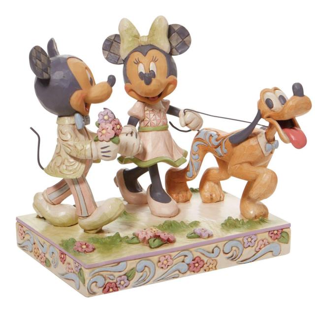 ジム ショア Jim Shore Disney Traditions ミッキー＆ミニー ホワイトウッドランド フィギュア 置物 人形 6010101 プルート置物 インテリ_3