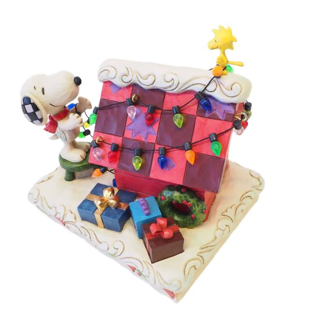 ジム ショア Jim Shore ピーナッツ Peanuts スヌーピー＆ウッドストック デコレーション クリスマス フィギュア 置物 人形 6010322置物_4