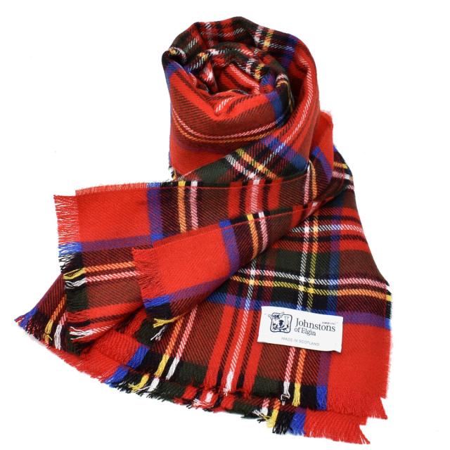 ジョンストンズ JOHNSTONS マフラー WD000446KU0303 22 タータンチェック ウール ストール メンズ レディース ROYAL STEWARTブラックスチの通販は