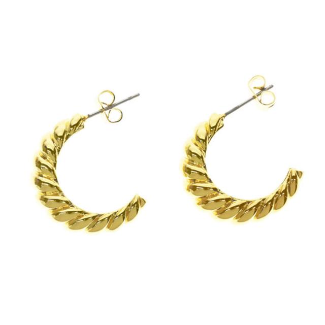 シェイプス スタジオ Shapes Studio ピアス アクセサリー 18Kコーティング GOLD CROISSANT HOOP EARRINGS レディース ゴールド ピアス シ