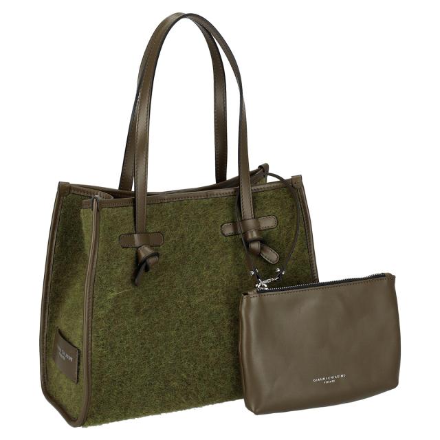 ジャンニキアリーニ GIANNI CHIARINI バッグ トートバッグ ポーチ付き BS 6849 FURRY MUSCHIO レディース メンズ グリーン系 トート 人気