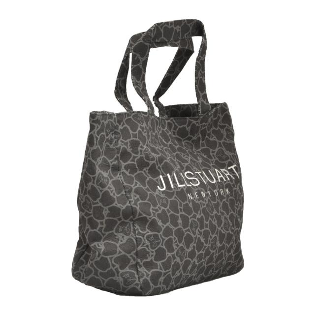 ジルスチュアート JILL STUART バッグ キャンバス トートバッグ ショルダーバッグ 482180103 010 M リンゴ柄+ブラック 黒 トート 人気 ブ_2