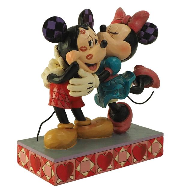 ジム ショア Jim Shore ディズニー トラディション Disney Traditions ミッキー＆ミニー キスマーク 置物 人形 6016327 ミッキーマウス_1